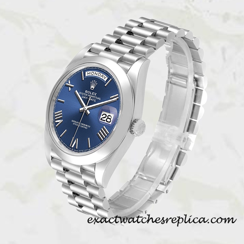 Replica Rolex Yachtmaster Stainless Steel Flexible Bezel Blue Dial